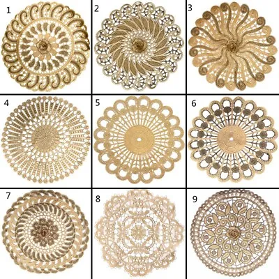 £6.23 • Buy Lace Embroidery Floral Round Placemat Dining Table Mat Decor Cup Coaster Pads