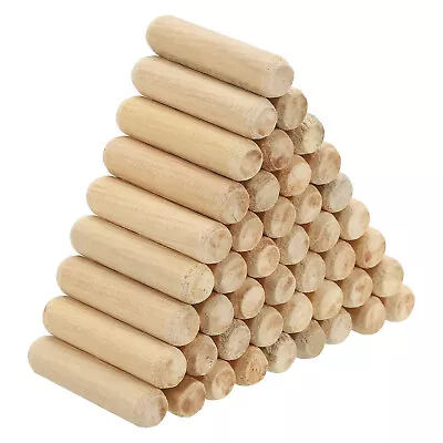 3/8 X1 9/16  Wood Dowel Pins120Pack Fluted Wooden Dowel Pin Beveled Groove Rods • $13.54