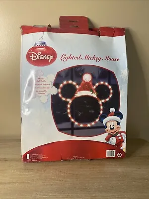 Disney Mickey Mouse Light Up Christmas Window Decor 15  Red 2010 Impact... • $43.98