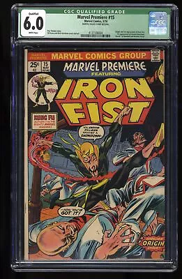 Marvel Premiere #15 CGC FN 6.0 (Qualified) 1st Appearance Origin Iron Fist! • $109