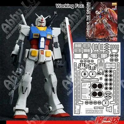 For MG 1/100 RX-78 2 The Origin Model WarslugX Detail Add-on Photo Etched Sheet • $12.92