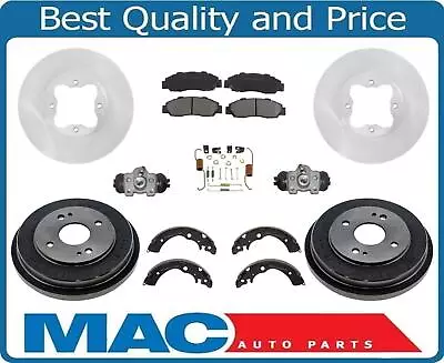 AP Front Rotors Rear Drums Pads Shoes Hardware 9 Pcs 91-97 Accord Wagon Models • $295