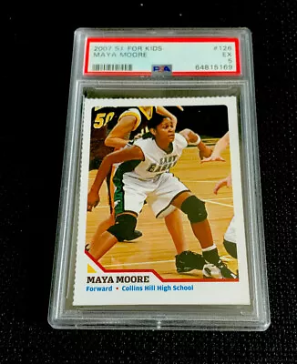 Maya Moore Rookie Rare Sports Illustrated SI For Kids 2007 PSA 5 EX U Conn WNBA • $100