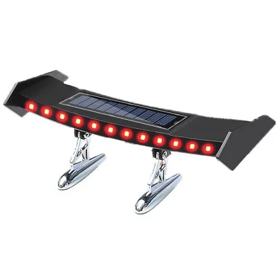 Solar Energy Mini LED Car Tail Light Rear Wing Spoiler Trunk Decor Smart Sensor • $13.40