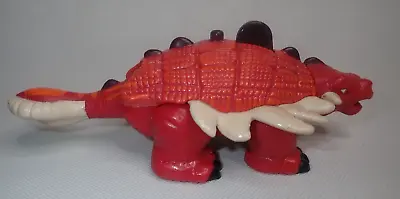 2004 Mattel Imaginext Ankylosaurus Red Orange Plastic Dinosaur Figure Toy Loose • $6.99