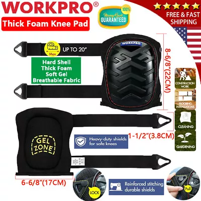 WORKPRO Gel Knee Pad Thick Foam Kneepad Leg Protector For Construction Gardening • $29.99