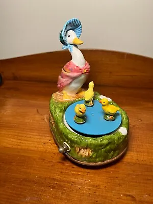 VERY RARE Jemima Puddleduck Beatrix Potter Schmid Music Box W/ Moving Ducklings • £237.54