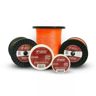 Scientific Anglers Dacron Backing - Orange - 20 Lb - 100 Yd. And 250 Yd. • $8.95