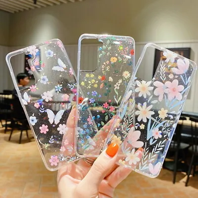 For Samsung S24 S23 S22 S21 FE A54 A14 A53 A52 Cute Flower Clear Soft Case Cover • $8.12