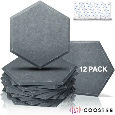 Soundproofing Panel For Studios Acoustic Insulation Panel 12 Pcs Sound-Absorbing • £92.04