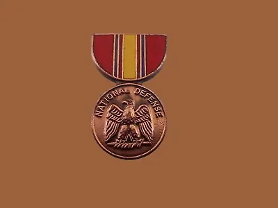 U.s Military National Defense Medal Hat Lapel Pin Miniature Size 1 1/8  New • $9.95