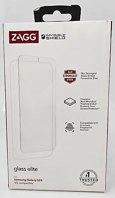 $24.99 • Buy Zagg Glass Elite Screen Protector For Samsung Galaxy S23 5G, Invisible Shield