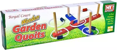 Wooden Garden Quoits Traditional Style Outdoor Hoopla Game • £7.45