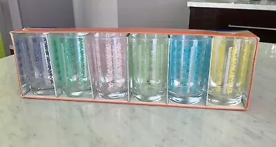 6 HARLEQUIN Color GLASSES By CROWN Australia- Classic 1950s Mid Century UNUSED • $59