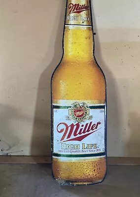 Miller High Life Beer Bottle Tin Sign  Vintage • $22