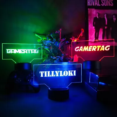 Personalised Gamertag Light Up Sign / Custom Games Room Sign / Gaming Gamer • £20