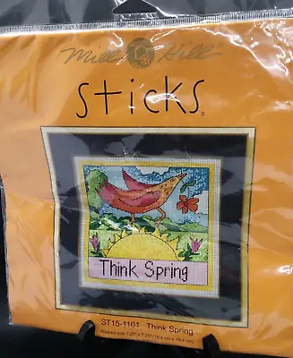 Mill Hill Sticks Bead Cross Stitch Kit Think Spring #ST15-1101 • $10