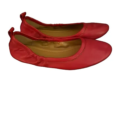 J CREW Women’s Ballet Flat Red Size 9 • $34.95