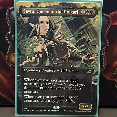 MTG Savra Queen Of The Golgari - Anime Borderless NM-Mint Ravnica Remastered  • $2.75