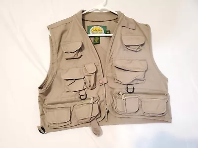 Preowned Size L/XL Youth Tan Cabela's Master Sportsman Fishing Vest  • $13