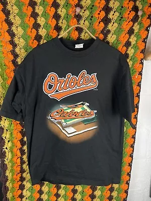 Vintage Orioles Graphic Shirt Size Xl Black 2001 Orioles Shirt • $22