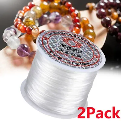 Elastic Stretch Beading String Cord 2PCS 54 Yard Strong String Crystal Bracelet • $5.79