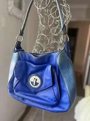 $25 • Buy MIMCO Two Tone BLUE Large Shoulder TOTE BAG