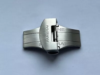 OFFICINE PANERAI OEM 20mm STAINLESS STEEL BRUSHED DEPLOYMENT BUCKLE • £149.99