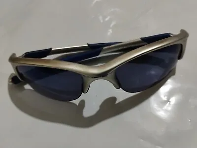 Oakley Half Jacket 1.0 Silver W/ Ice Iridium Lenses Sunglasses  • $99