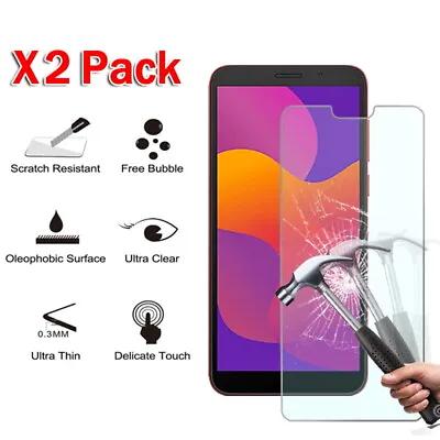 UK 2 Retail Pack Tempered Glass Screen Protector For LG G6 G7 Q6 V50 Phone • £2.65