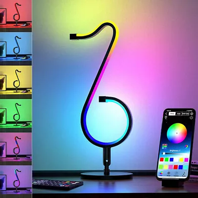 Bluetooth RGB LED Table Desk Lamp Bedside Mood Night Light Dimmable APP Control • $57.24