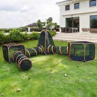 Large Pet Tent Playpen Outdoor Cat Enclosures Tunnel House For Cat Rabbit Puppy • $69.99