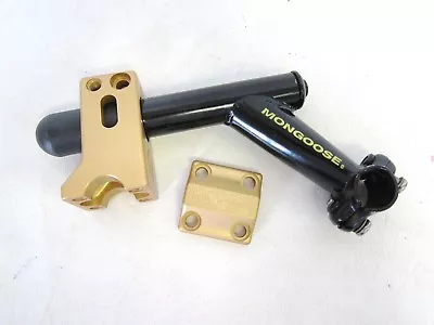 Mongoose Stem Handlebar Bike Quill Bicycle 25.4 Gold & Black Integrity • $99.99