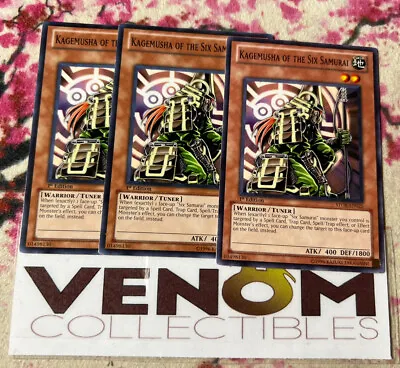 3x (VLP) - Kagemusha Of The Six Samurai - STOR-EN025 - Common 1st Edition YuGiOh • $3.98