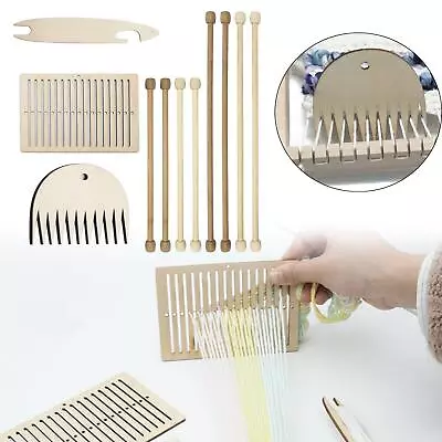 Traditional Wooden Weaving Loom Kit Knitting DIY Hand Knitted Crafts Gift • £12.52