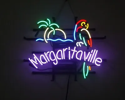 Margaritaville Parrot Palm Tree 17 X14  Neon Sign Light Lamp Beer Bar Wall Decor • $120.49