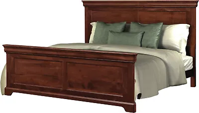 Amish Traditional Solid Wood Panel Bed King Queen Avondale USA • $1899