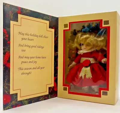 Marie Osmond Porcelain Greeting Card Doll Christmas 1994 -- NRFB • $8