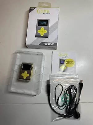 ECLIPSE Fit Clip SL/YW 4GB MP3 Player Silver Yellow 1000+ Songs Open Box • $21.88