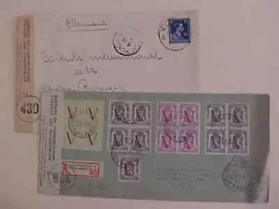 Belgium Censored Malmedy May 1945 To Red Cross Geneva & Registered Schaerbeek • $29.99