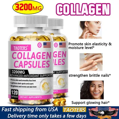 Collagen Capsules With L-Glutathione Vitamine E Anti-Aging Skin Pills • $9.23