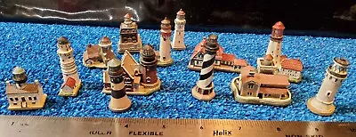 Lighthouse Miniature Figurines Lot Of 13 • $11.99