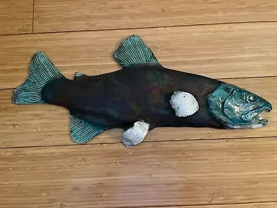  Salmon Wall Art Fish Décor Signed By Artist • $59.99