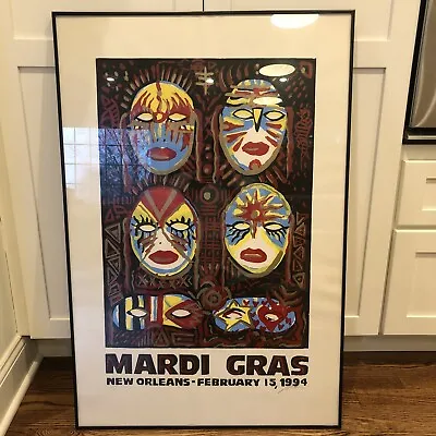 Beautiful Vintage 1994 Mardi Gras Amzie Adams Signed Painted Print 1994 • $425