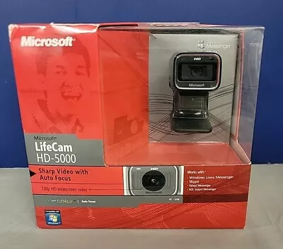 MICROSOFT LIFECAM HD-5000 HD WEBCAM CAMERA Factory Sealed New See Pictures  • $25