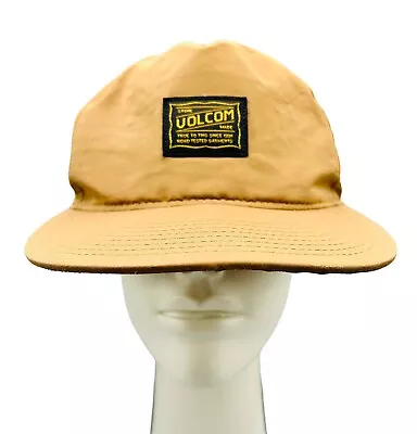 Volcom Road Tested 5 Panel Snap Back Cap - Brown/Tan/Dull Gold - Adjustable • $44.95