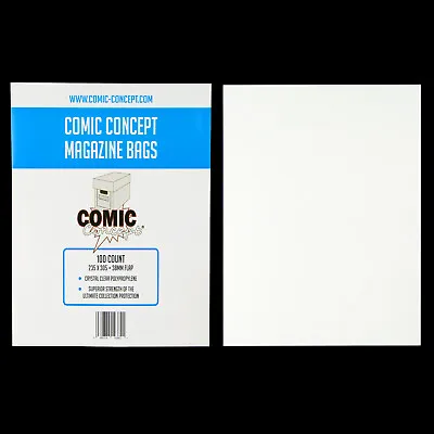 MAGAZINE Size Comic Bags And HEAVY DUTY Backing Boards -- Magazine / New 2000AD • $95.82