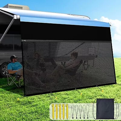 90% RV Awning Sun Shade Privacy Screen W/Zipper Camper Sunshade RV Awning 20 FT • $99.99