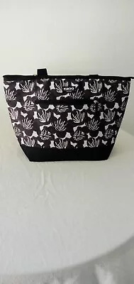 Igloo Large Essential Tote Cooler Bag Black White Floral Print Insulated #363 • $10