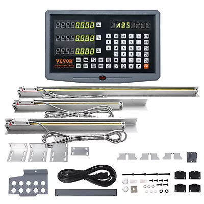 VEVOR Digital Readout 400 & 450 & 950 Mm Linear Scale 3 Axis DRO Display Kit • $280.99